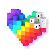 3D像素数字涂色