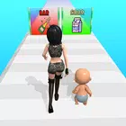 好妈妈和坏妈妈：3D跑步游戏
