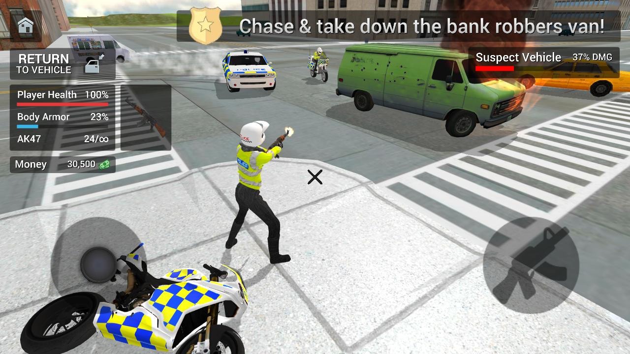 警车驾驶：骑摩托车