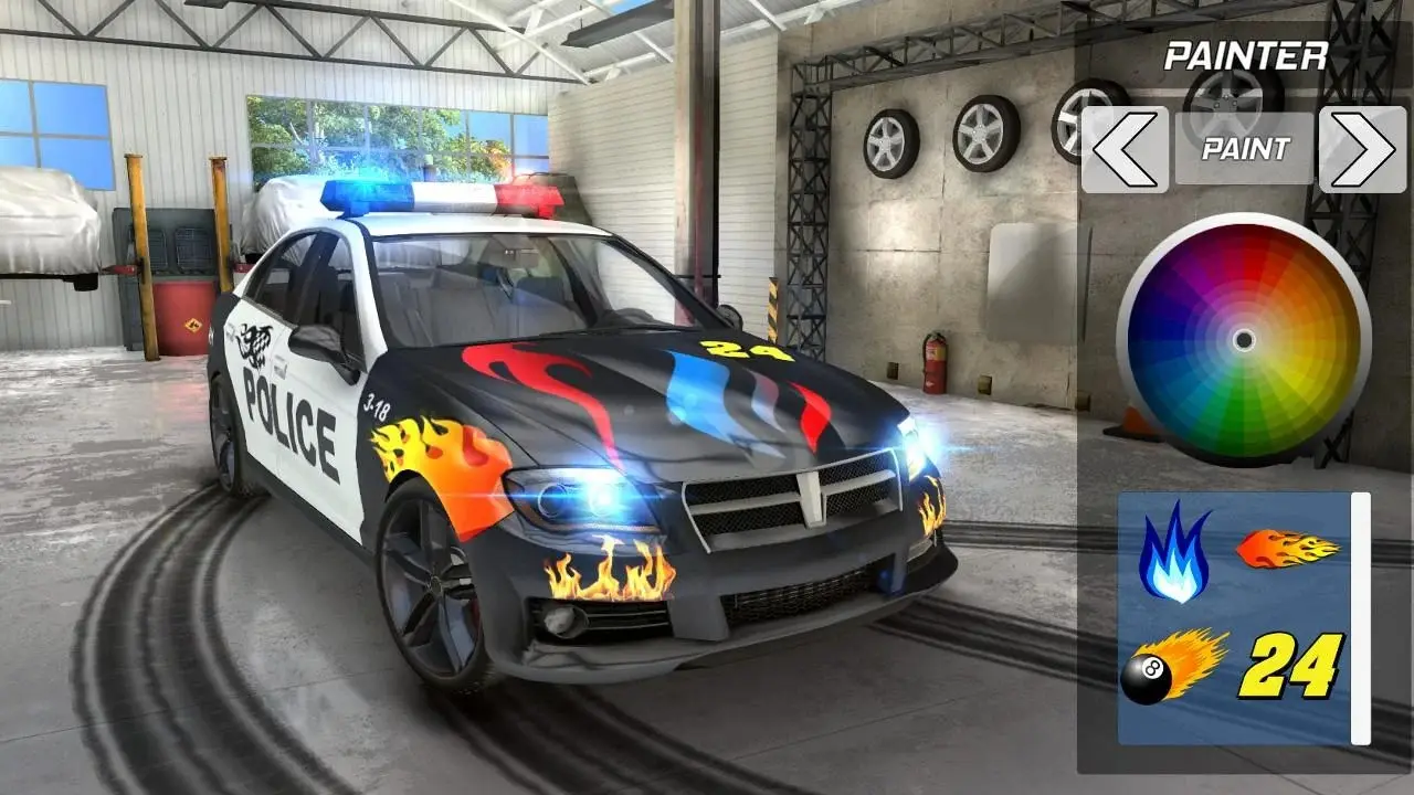警察漂移汽车驾驶模拟器