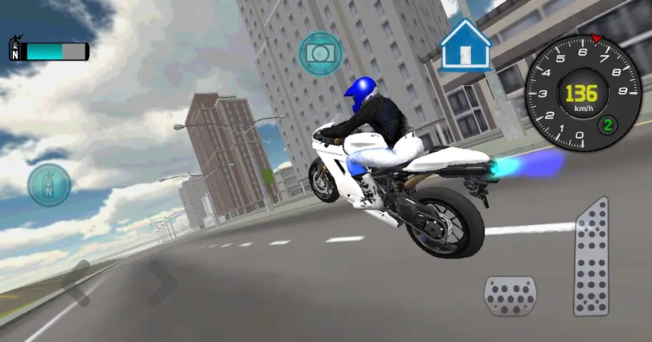 快速摩托车驾驶员3D
