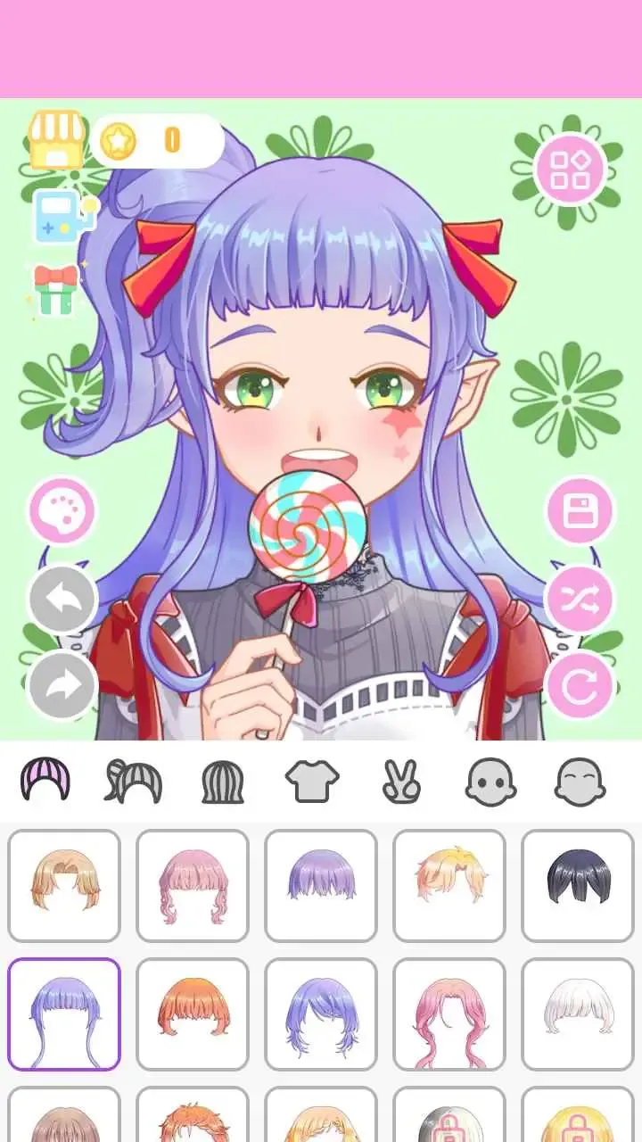 可爱的动漫女孩换装