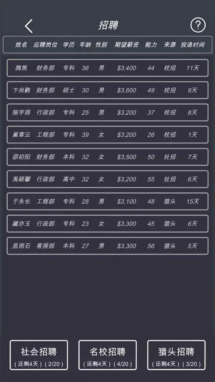 模拟经营:我的酒店(辅助菜单)