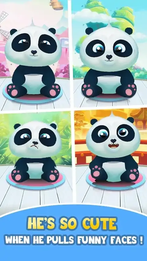 Pu-熊猫虚拟宠物和宠爱可爱游戏的孩子