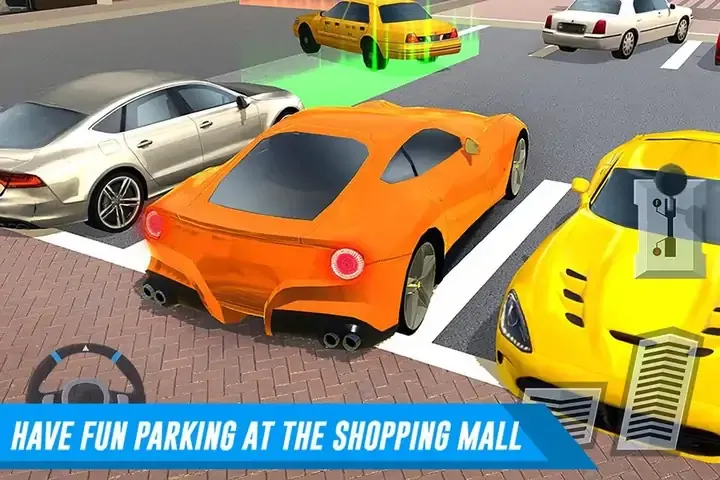 购物中心汽车和卡车停车