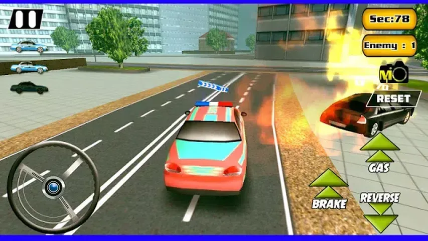 疯狂警察开车