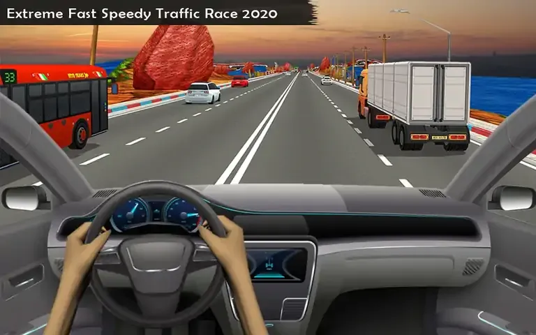 高速公路汽车种族2019：赛跑交通通过特技