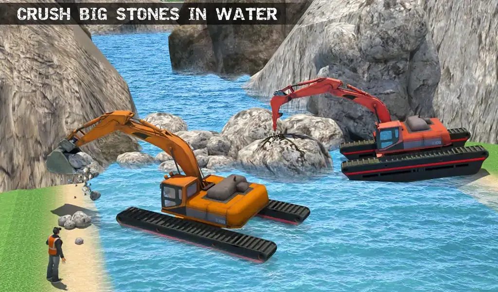水上冲浪挖掘机起重机3D 水上冲浪挖掘机起重机3D