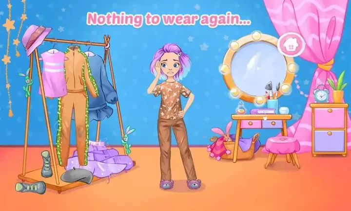 时尚女孩装扮游戏。缝纫衣服