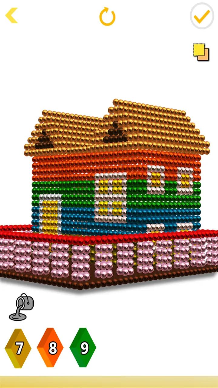 房屋磁铁世界3D：由电磁球建造