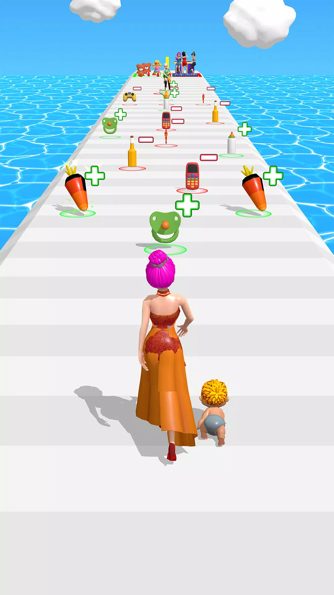 好妈妈和坏妈妈：3D跑步游戏