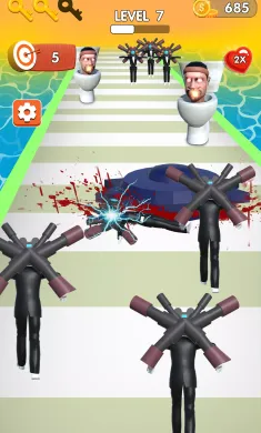 厕所大战怪物3D