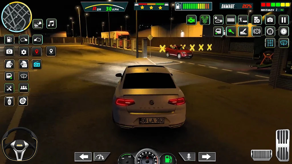 真正的汽车驾驶停车