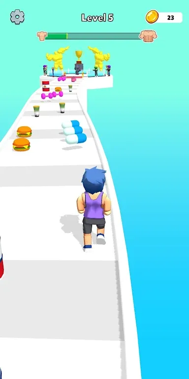 肌肉男赛跑