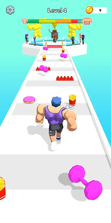 肌肉男赛跑