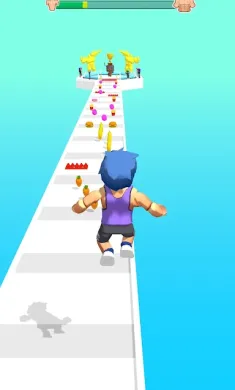 肌肉男赛跑
