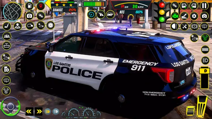 警车警察追逐模拟器