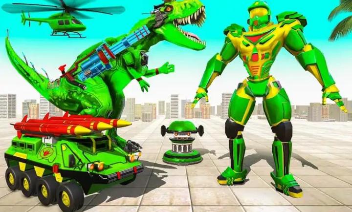 汽车游戏Dino机器人变换