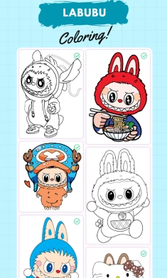 拉布布数字填色