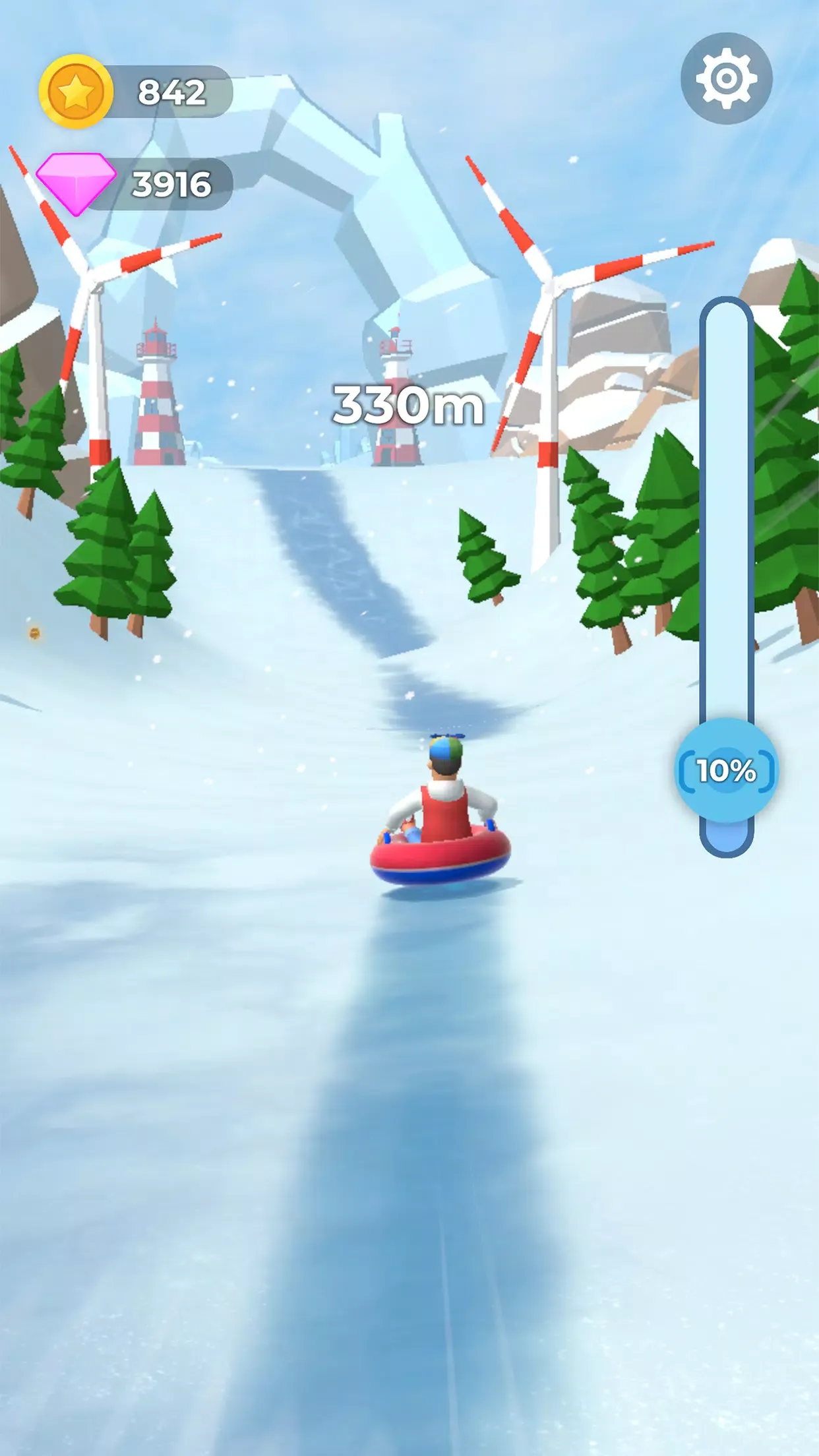 雪橇冲浪手