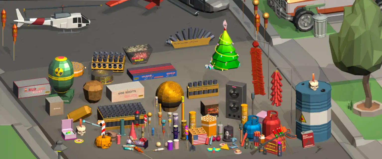 烟花沙盒模拟器汉化版(辅助菜单)