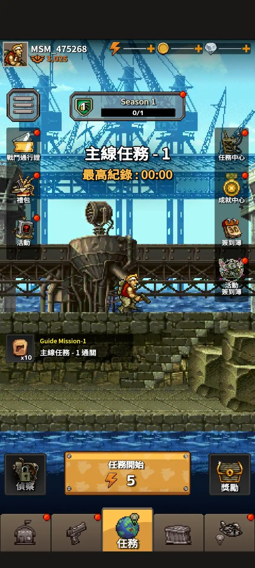 合金弹头冲锋